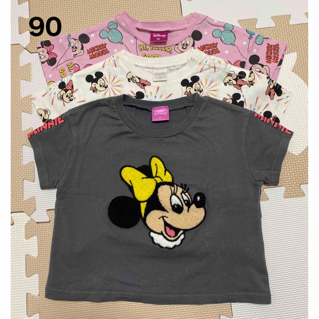 Disney(ディズニー)のディズニーTシャツ3枚セット キッズ/ベビー/マタニティのキッズ服女の子用(90cm~)(Tシャツ/カットソー)の商品写真