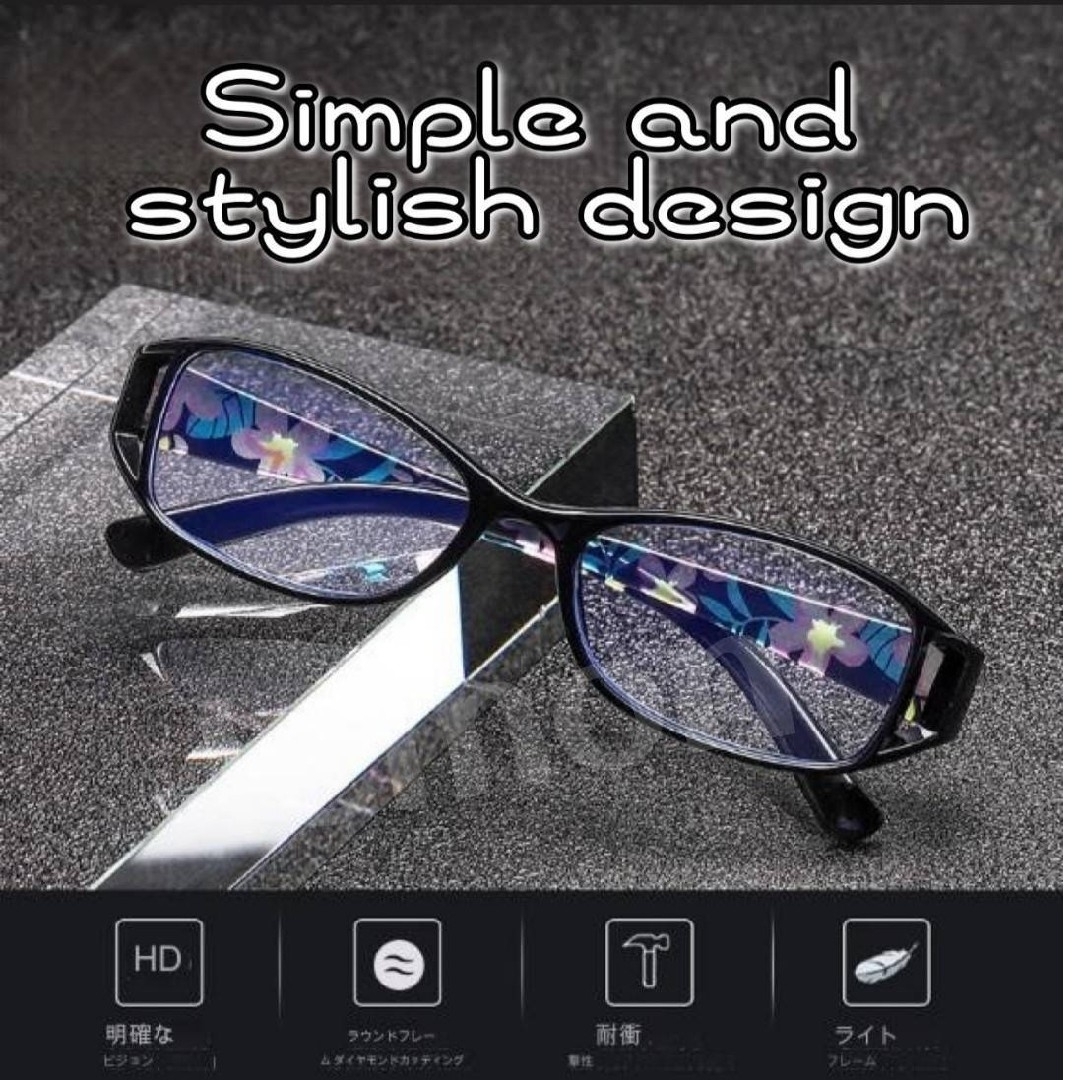 老眼鏡 +2.0 シニアグラス リーディンググラス 花柄 おしゃれ レディースのファッション小物(サングラス/メガネ)の商品写真
