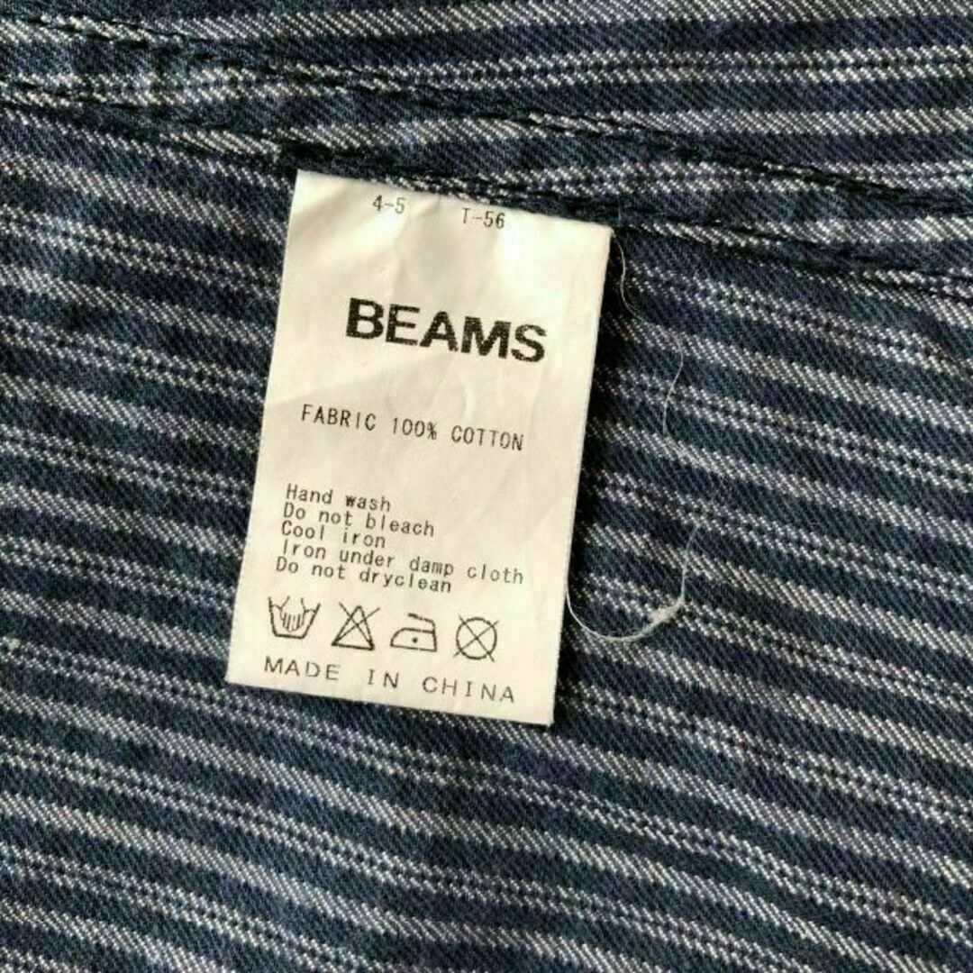 BEAMS(ビームス)のBEAMSビームス　ヒッコリーカバーオール　ストライプ メンズのジャケット/アウター(カバーオール)の商品写真