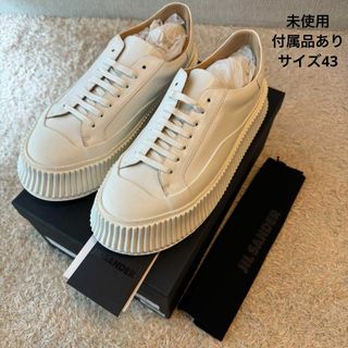 Jil Sander - 【未使用】JILSANDER レザースニーカー ホワイト サイズ43 Y2K