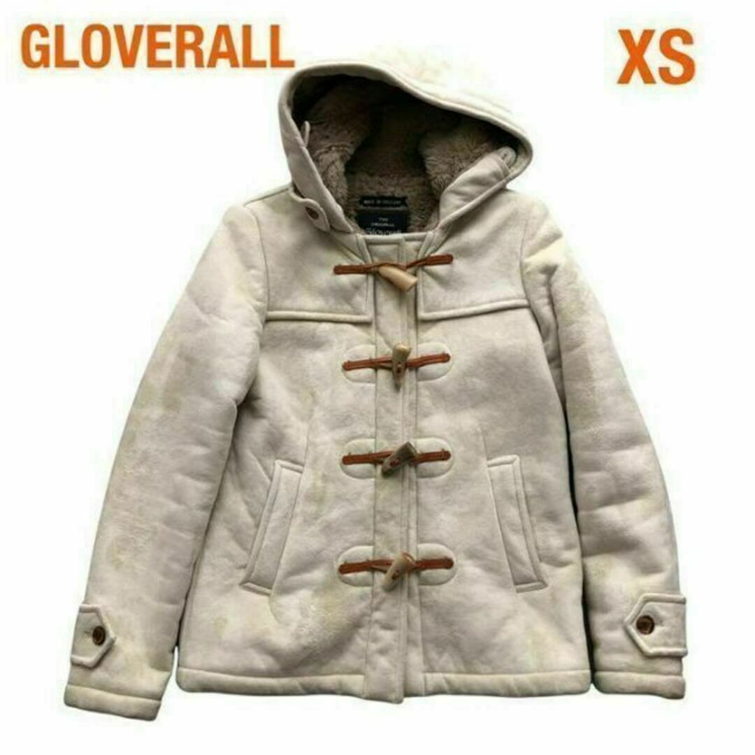 Gloverall(グローバーオール)のGLOVERALLグローバーオール　白ショートダッフルコート　XS レディースのジャケット/アウター(ダッフルコート)の商品写真