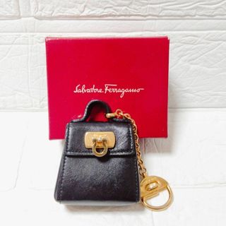 Salvatore Ferragamo - 高級感　サルヴァトーレフェラガモ　キーホルダー　ガンチーニバッグ　レザー　黒