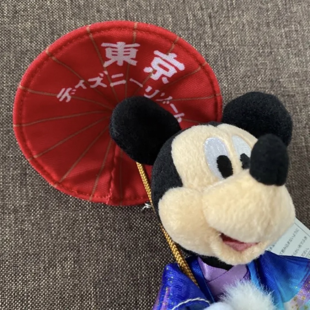 Disney(ディズニー)のディズニー ミッキー 和装 着物 ぬいぐるみバッジ エンタメ/ホビーのおもちゃ/ぬいぐるみ(キャラクターグッズ)の商品写真