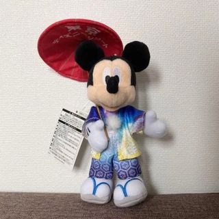 ディズニー(Disney)のディズニー ミッキー 和装 着物 ぬいぐるみバッジ(キャラクターグッズ)