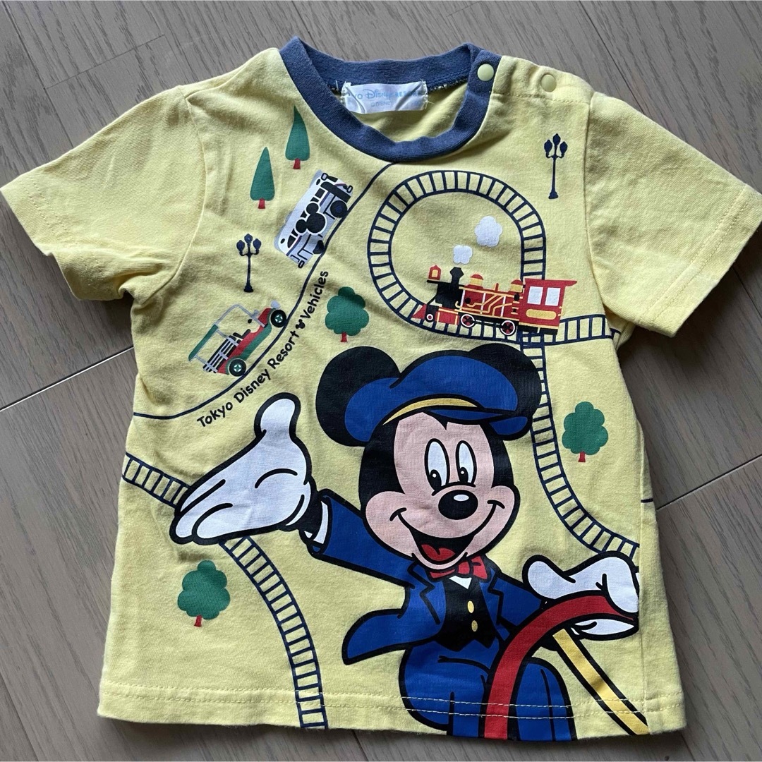 Disney(ディズニー)のディズニーリゾート　Tシャツ2枚　80〜90 バースデー　誕生日　乗り物　電車 キッズ/ベビー/マタニティのキッズ服男の子用(90cm~)(Tシャツ/カットソー)の商品写真