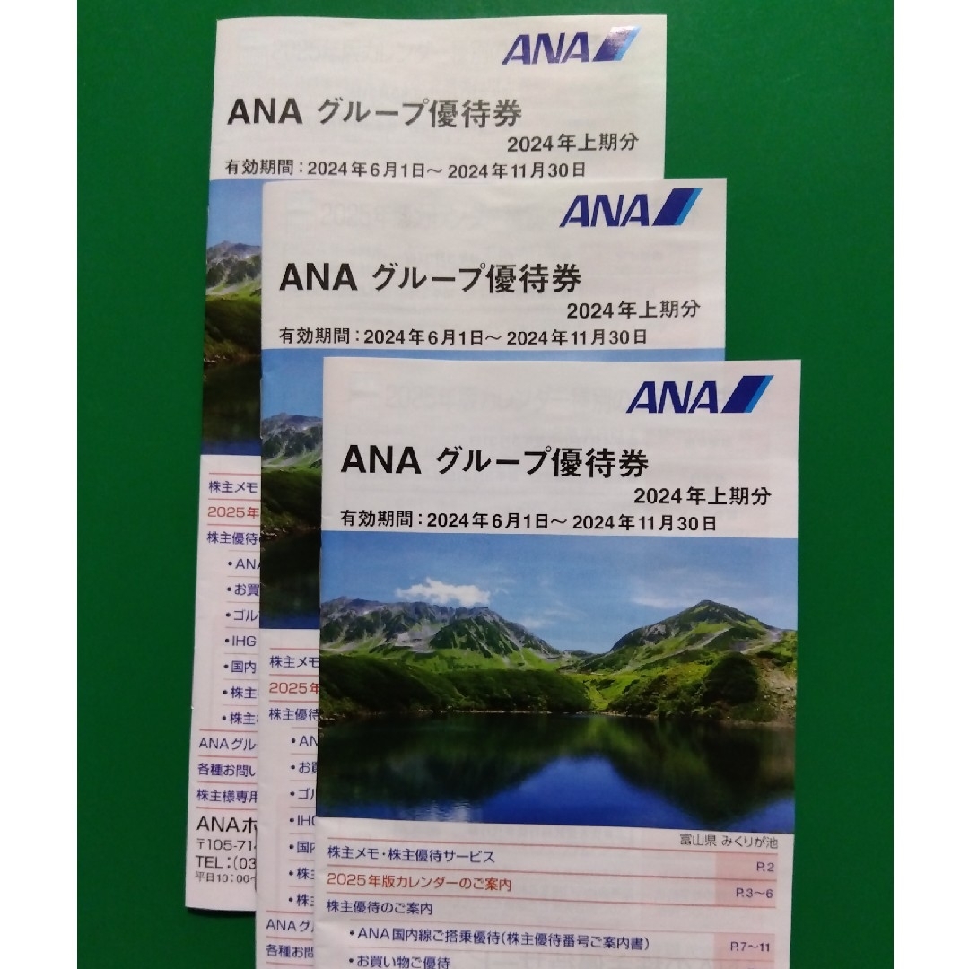 ANA(全日本空輸)(エーエヌエー(ゼンニッポンクウユ))の最新★ ANA 全日空 株主優待券 10枚＆グループ優待券3冊 チケットの優待券/割引券(その他)の商品写真