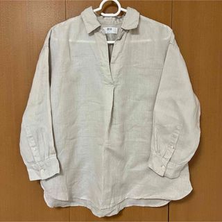 ユニクロ(UNIQLO)の【限定値下げ中】UNIQLO ユニクロ　トップス　Sサイズ　麻　長袖(シャツ/ブラウス(長袖/七分))