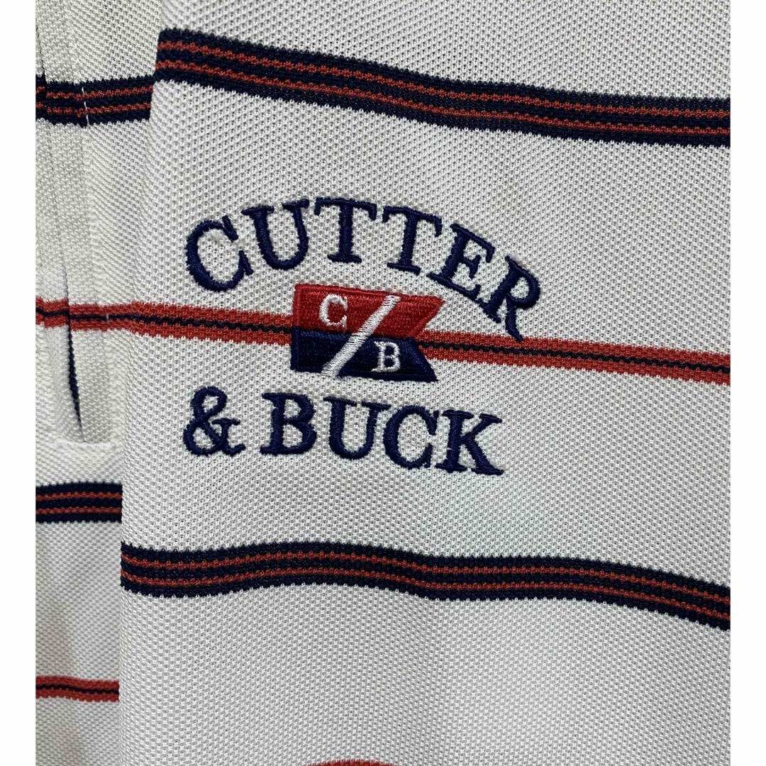 CUTTER & BUCK(カッターアンドバック)のデサント　メンズウェア　cutter&Back Mサイズ　ボーダー メンズのトップス(ポロシャツ)の商品写真