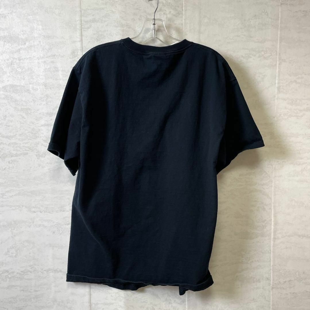 半袖Ｔシャツ　オーバーサイズＬ　黒ブラック　十字架ロゴ　メンズ　古着 メンズのトップス(Tシャツ/カットソー(半袖/袖なし))の商品写真