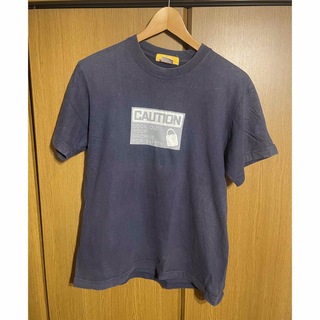 ロゴ Tシャツ ダークブルー  色アセあり(Tシャツ/カットソー(半袖/袖なし))