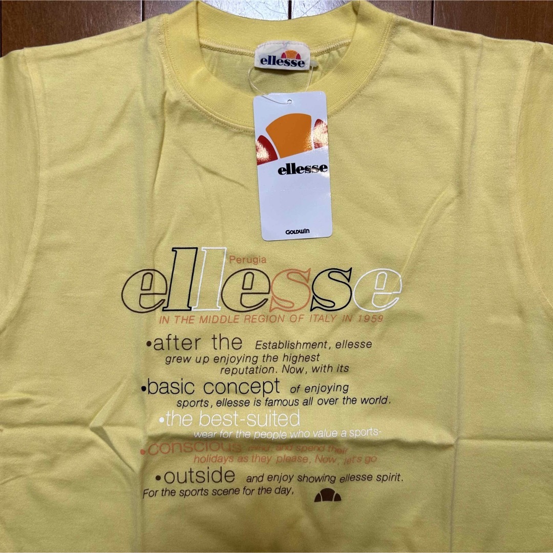 ellesse(エレッセ)の新品タグ付き エレッセellesse レディースＴシャツ Mサイズ イエロー メンズのトップス(Tシャツ/カットソー(半袖/袖なし))の商品写真