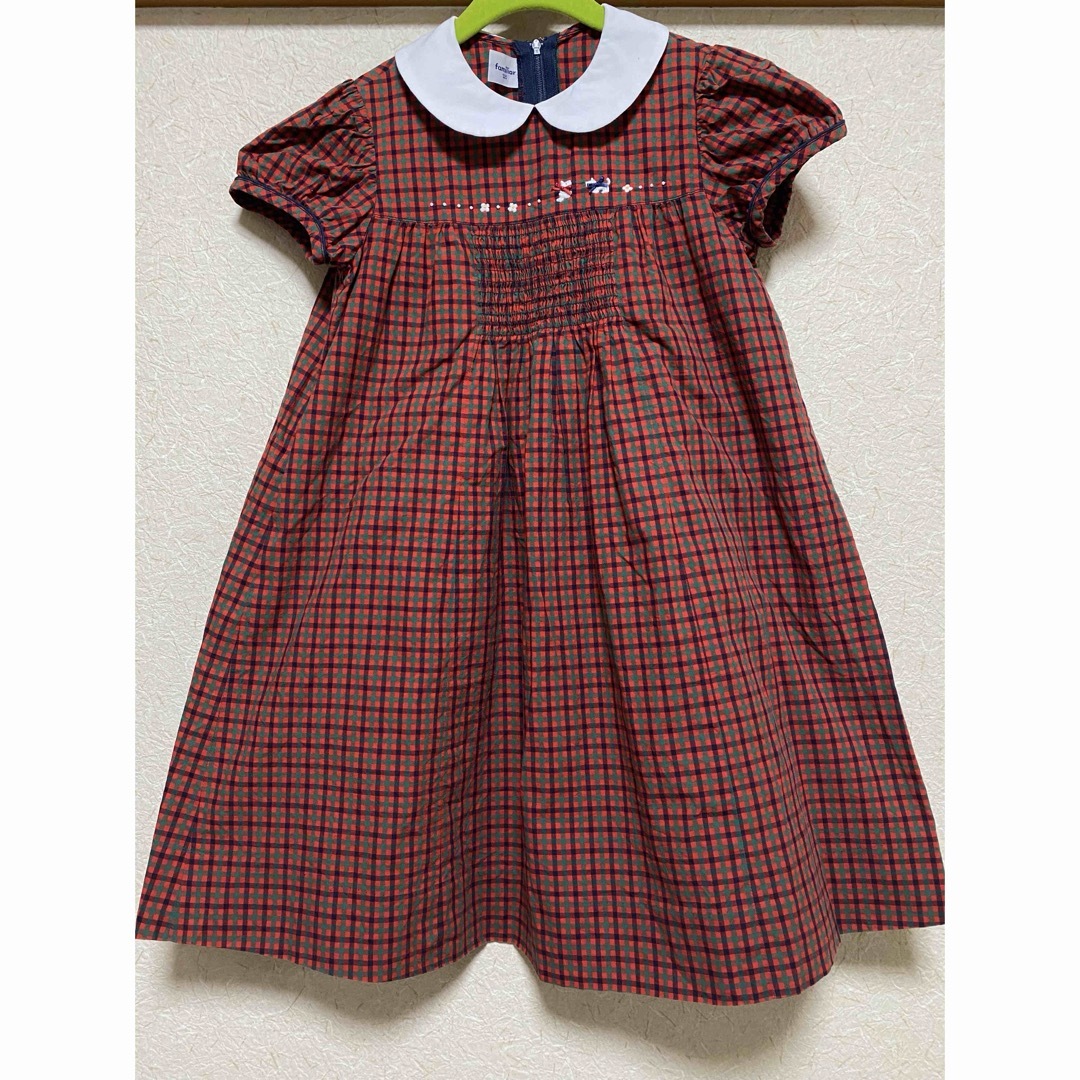 familiar(ファミリア)のファミリア テリア ワンピース チェック 120cm キッズ/ベビー/マタニティのキッズ服女の子用(90cm~)(ワンピース)の商品写真