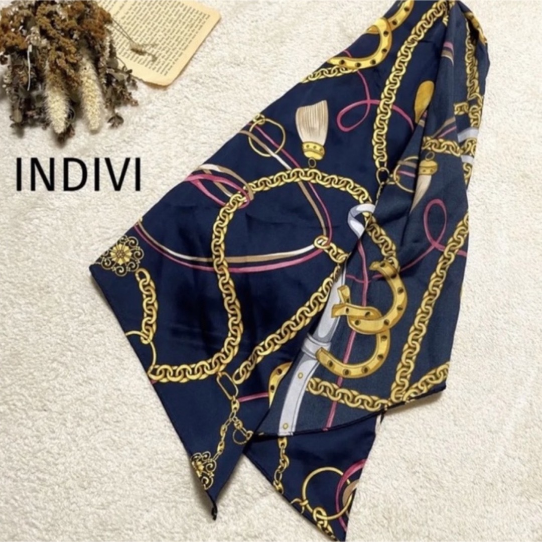 INDIVI(インディヴィ)のINDIVIスカーフ レディースのファッション小物(バンダナ/スカーフ)の商品写真