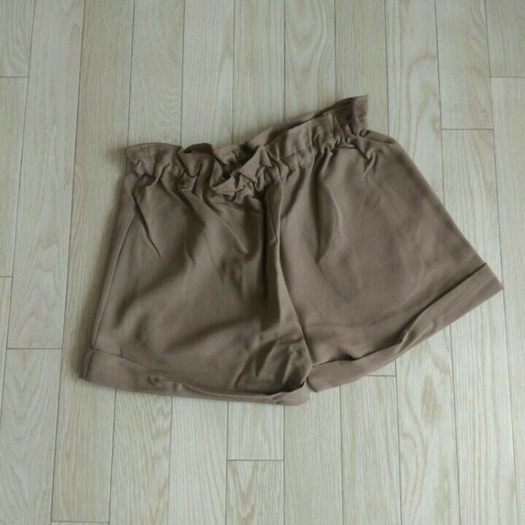 値下げ☆新品☆タグ付き☆ショートパンツ/M/カフェブラウン☆r0156 レディースのパンツ(ショートパンツ)の商品写真