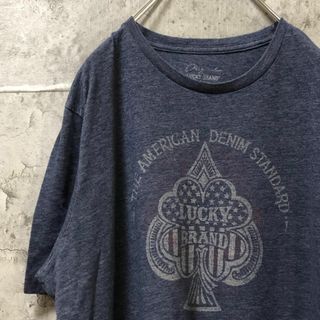 LUCKY BRAND クローバー スペード スレ加工 Tシャツ(Tシャツ/カットソー(半袖/袖なし))