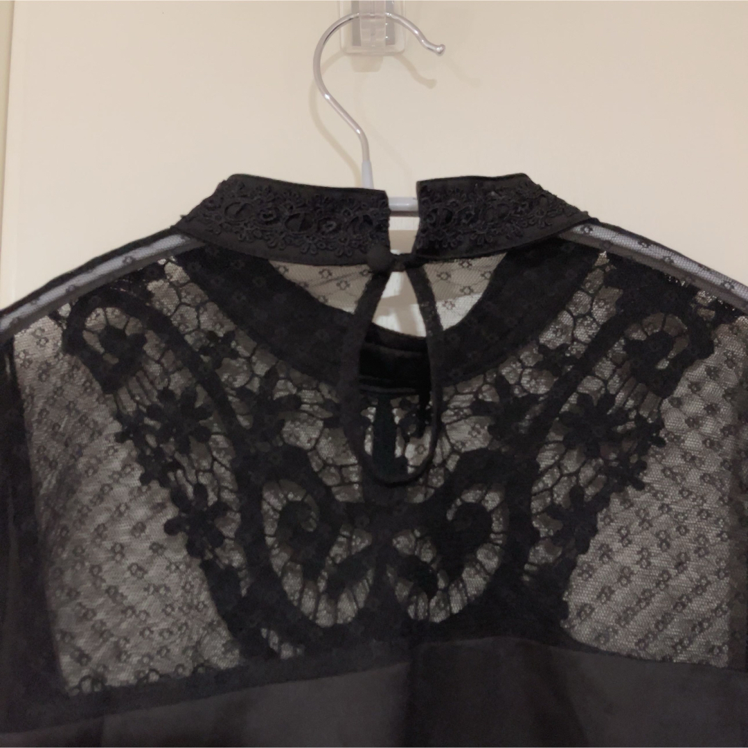 ROJITA(ロジータ)のクチュールバイロジータ ブラウス 黒 ブラック 刺繍 レディースのトップス(シャツ/ブラウス(長袖/七分))の商品写真
