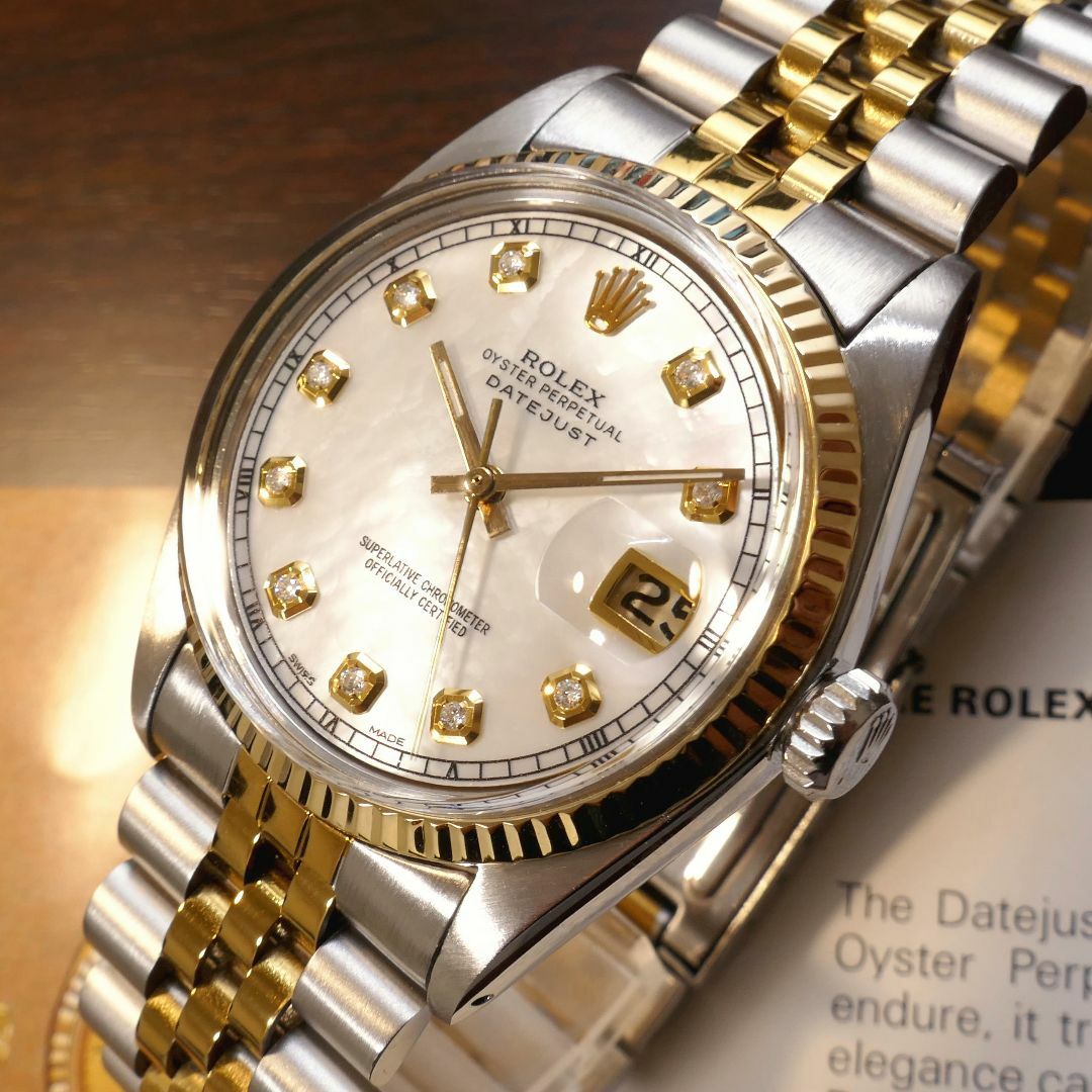 ROLEX(ロレックス)の★デッドS級極美品!!■ROLEX デイトジャスト■10Pダイヤ 希少パール!! メンズの時計(腕時計(アナログ))の商品写真