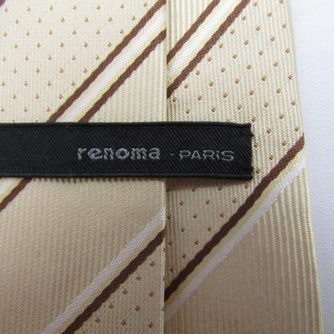 RENOMA(レノマ)のレノマ ブランド ネクタイ ストライプ柄 ドット シルク 日本製 PO  メンズ ベージュ renoma メンズのファッション小物(ネクタイ)の商品写真