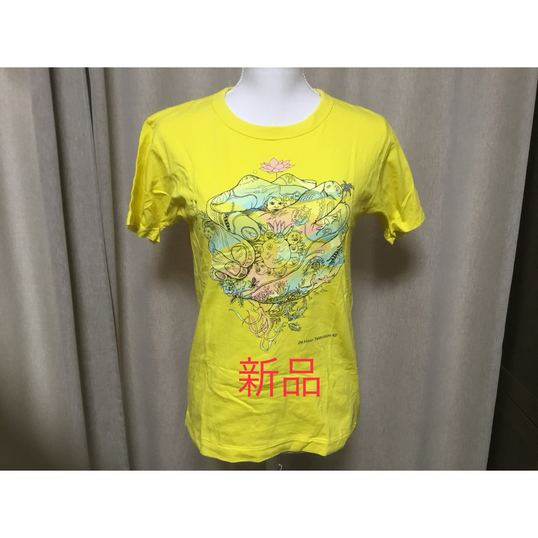 嵐(大野智デザイン)★ 新品　半袖　チャリティTシャツ　イエロー　S  1651 レディースのトップス(Tシャツ(半袖/袖なし))の商品写真