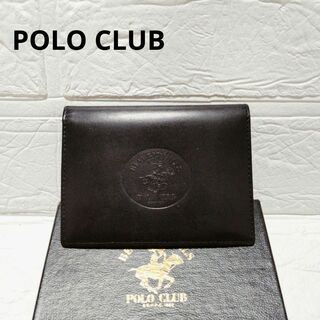 ポロクラブ(Polo Club)の未使用　POLO CLUB　カード入れ　レザー　黒　カードケース　パスケース(名刺入れ/定期入れ)
