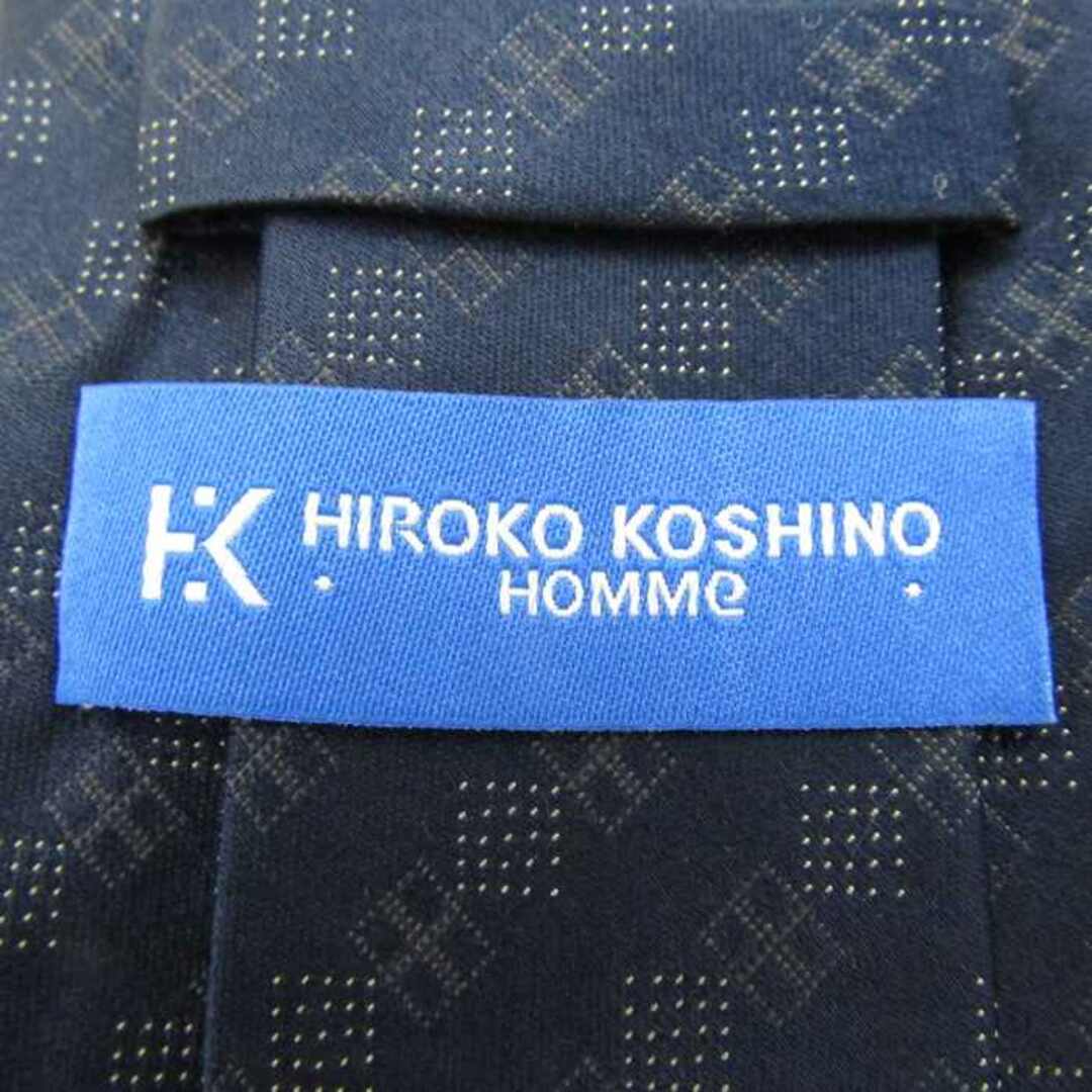 HIROKO KOSHINO(ヒロココシノ)のヒロココシノ ブランド ネクタイ ストライプ柄 スクエア柄 シルク PO  メンズ ネイビー HIROKO KOSHINO メンズのファッション小物(ネクタイ)の商品写真
