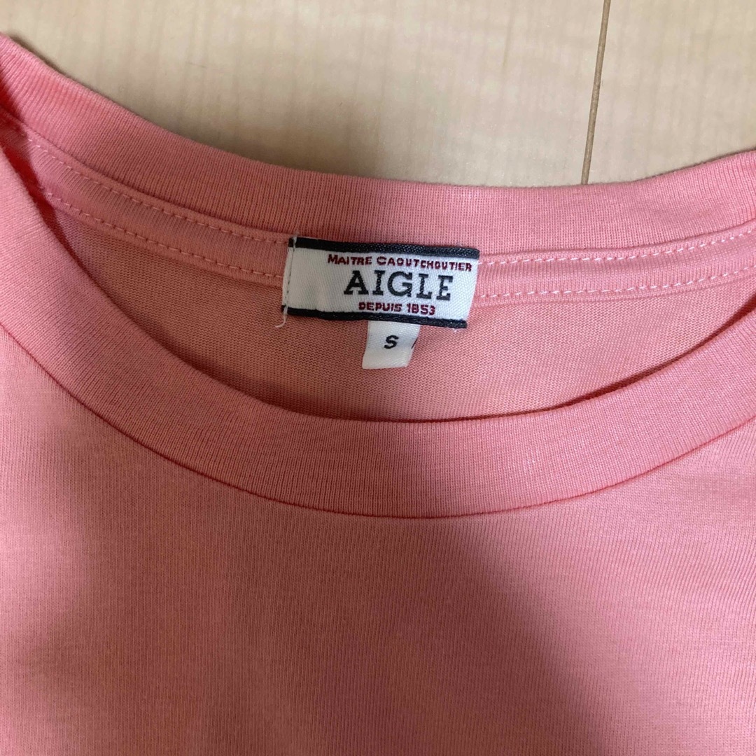 AIGLE(エーグル)のAIGLE Ｔシャツ　ピンク　Ｓサイズ レディースのトップス(Tシャツ(半袖/袖なし))の商品写真