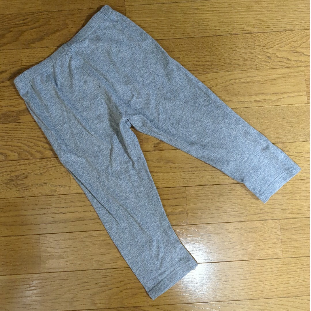 6分丈  レギンス　グレー　140 キッズ/ベビー/マタニティのキッズ服女の子用(90cm~)(パンツ/スパッツ)の商品写真