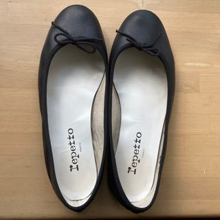 レペット(repetto)の【repetto】 レペット　バレーシューズ　黒　フラットシューズ　37 1/2(バレエシューズ)