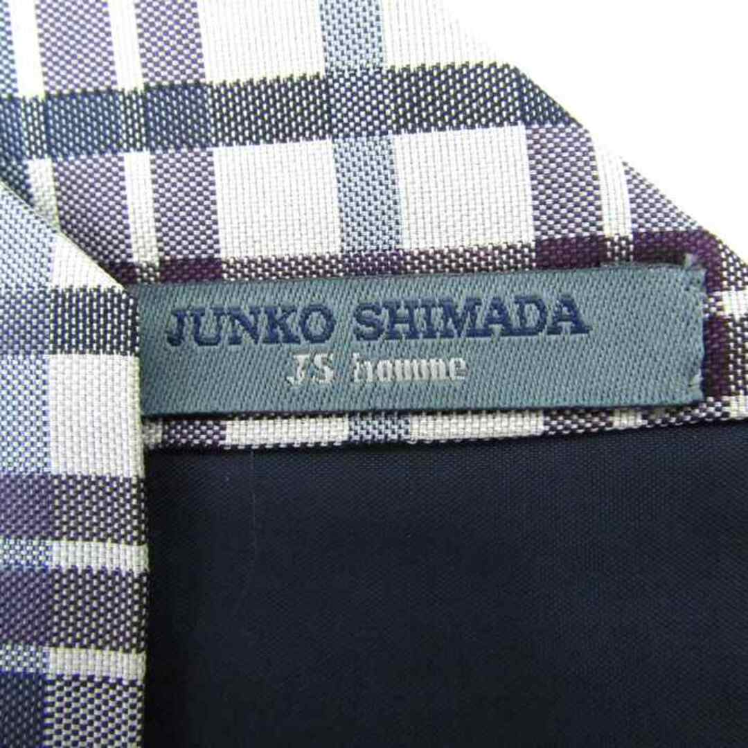 JUNKO SHIMADA(ジュンコシマダ)のジュンコシマダ ブランド ネクタイ チェック柄 格子柄 シルク PO  メンズ ネイビー JUNKO SIMADA メンズのファッション小物(ネクタイ)の商品写真