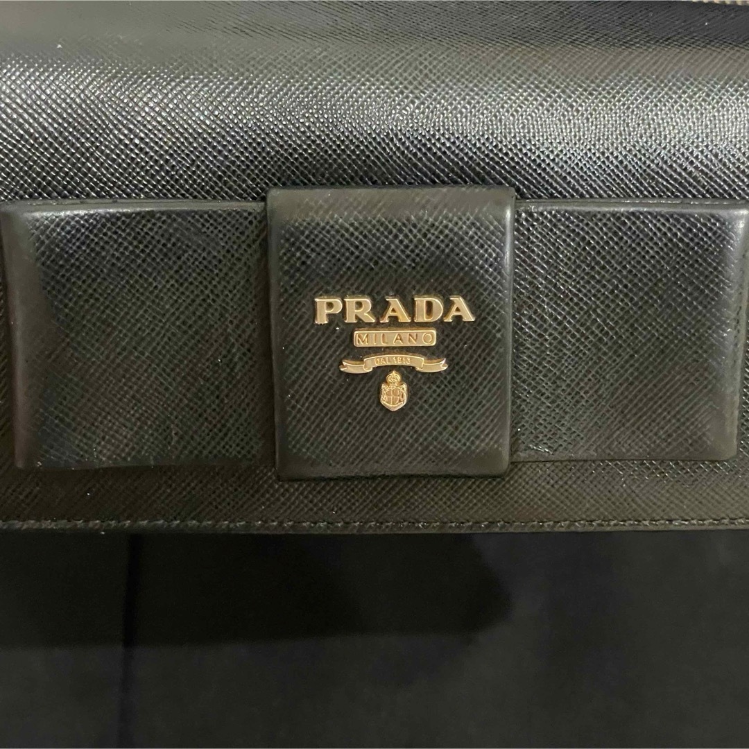 PRADA(プラダ)のプラダ 二つ折り 長財布 サフィアーノ リボン レディースのファッション小物(財布)の商品写真