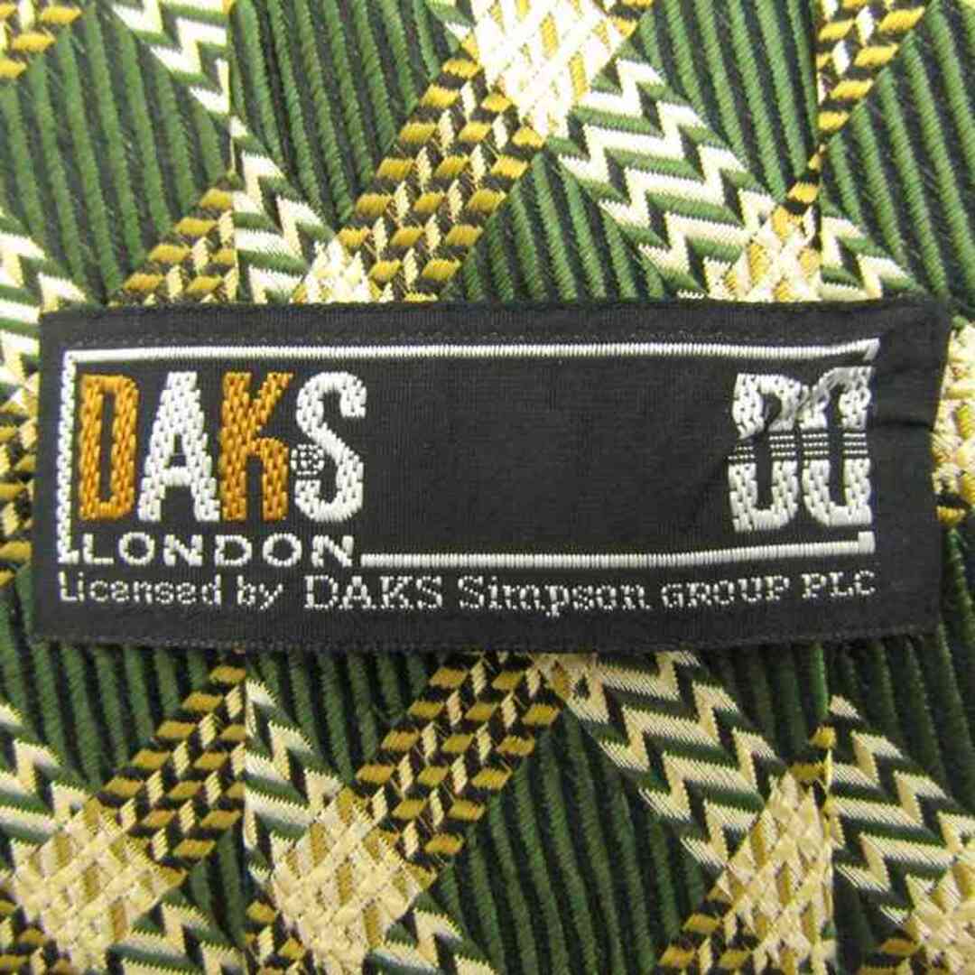 DAKS(ダックス)のダックス ブランド ネクタイ チェック柄 格子柄 PO  メンズ カーキ DAKS メンズのファッション小物(ネクタイ)の商品写真
