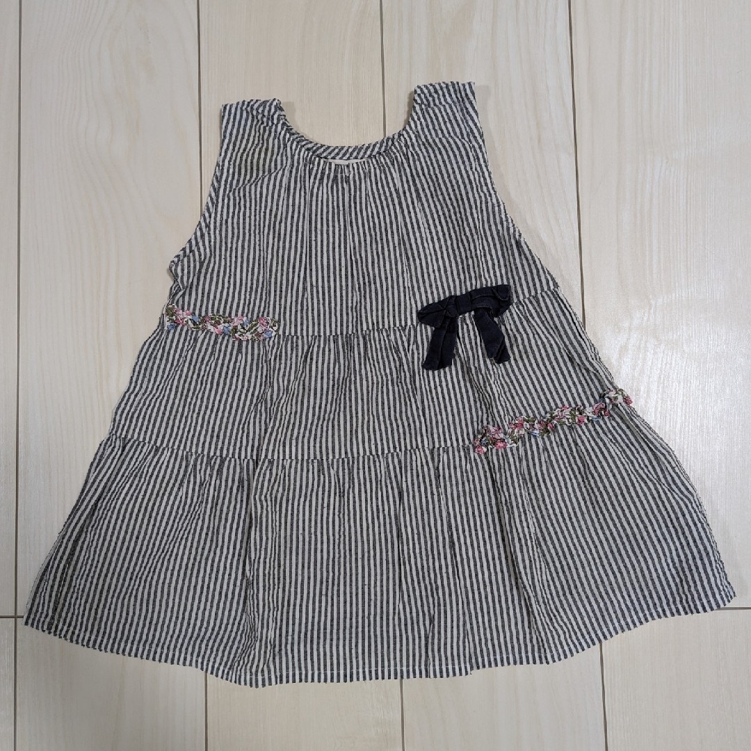 RAG MART(ラグマート)のラグマート　ストライプワンピース　90cm キッズ/ベビー/マタニティのキッズ服女の子用(90cm~)(ワンピース)の商品写真