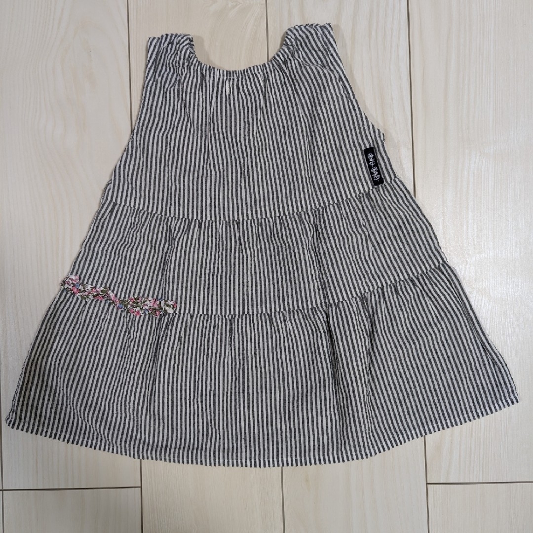 RAG MART(ラグマート)のラグマート　ストライプワンピース　90cm キッズ/ベビー/マタニティのキッズ服女の子用(90cm~)(ワンピース)の商品写真