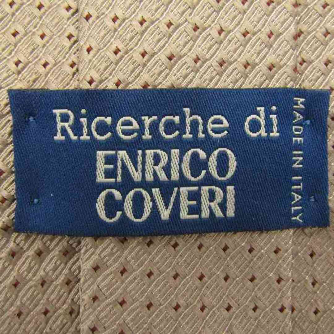 ENRICO COVERI(エンリココベリ)のエンリコ・コベリ ブランド ネクタイ 小紋柄 ドット シルク イタリア製 PO  メンズ ベージュ Enrico Coveri メンズのファッション小物(ネクタイ)の商品写真