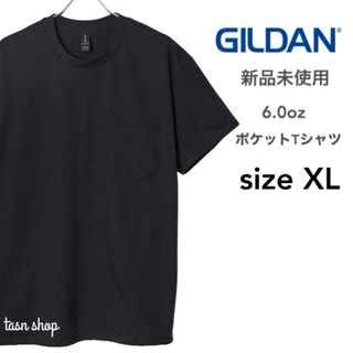 ギルタン(GILDAN)の【ギルダン】新品未使用 ウルトラコットン 無地 ポケット付半袖Tシャツ 黒 XL(Tシャツ/カットソー(半袖/袖なし))