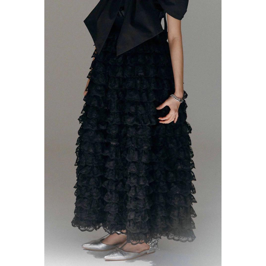 Bibiy MIMI LACE SKIRT ブラック レディースのスカート(ロングスカート)の商品写真
