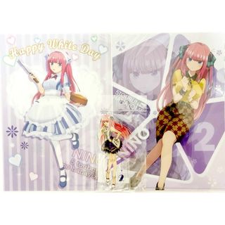 五等分の花嫁 アクリルスタンド クリアファイル 三点セット 中野二乃(キャラクターグッズ)