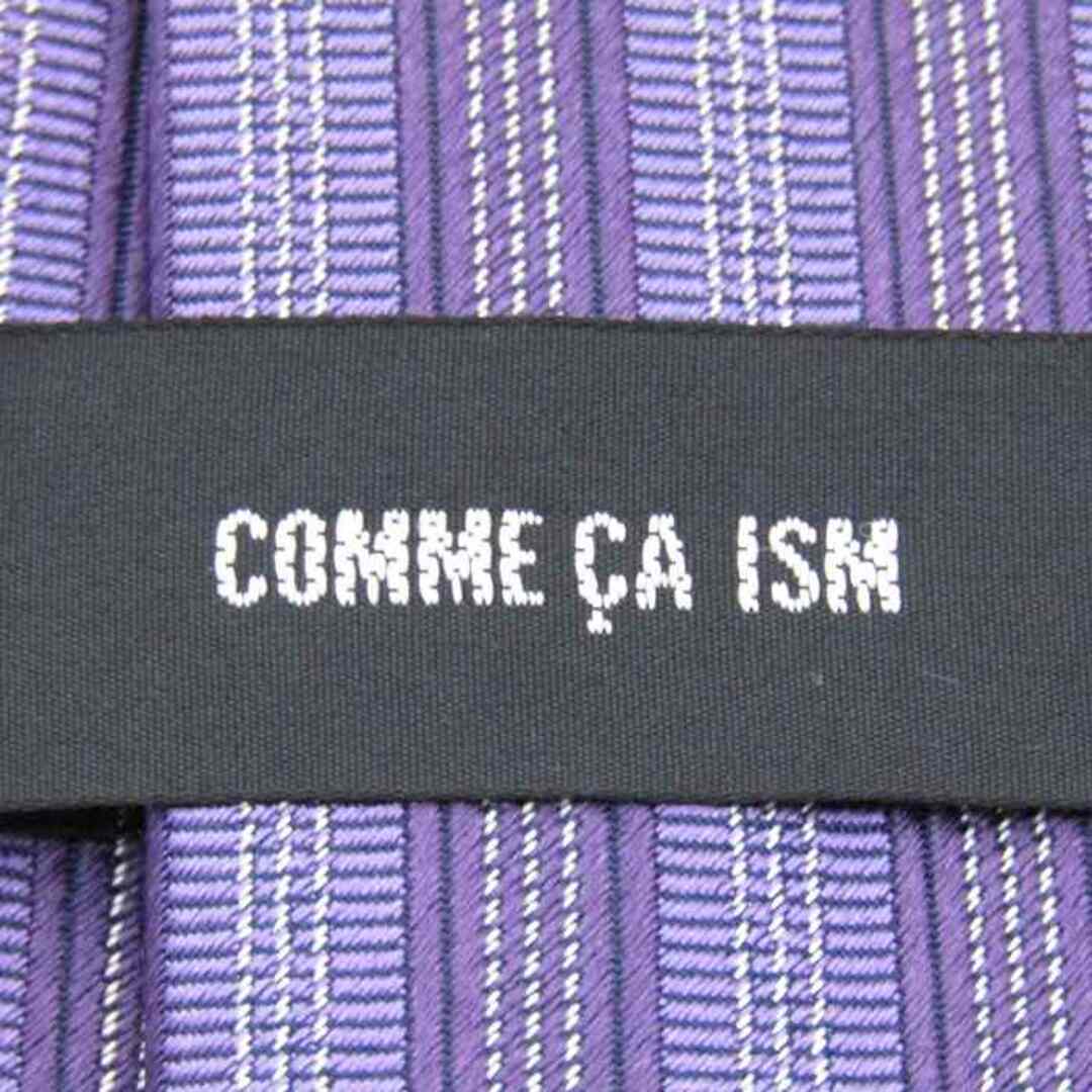 COMME CA ISM(コムサイズム)のコムサイズム ブランド ネクタイ ストライプ柄 バーチカルストライプ シルク PO  メンズ パープル COMME CA ISM メンズのファッション小物(ネクタイ)の商品写真
