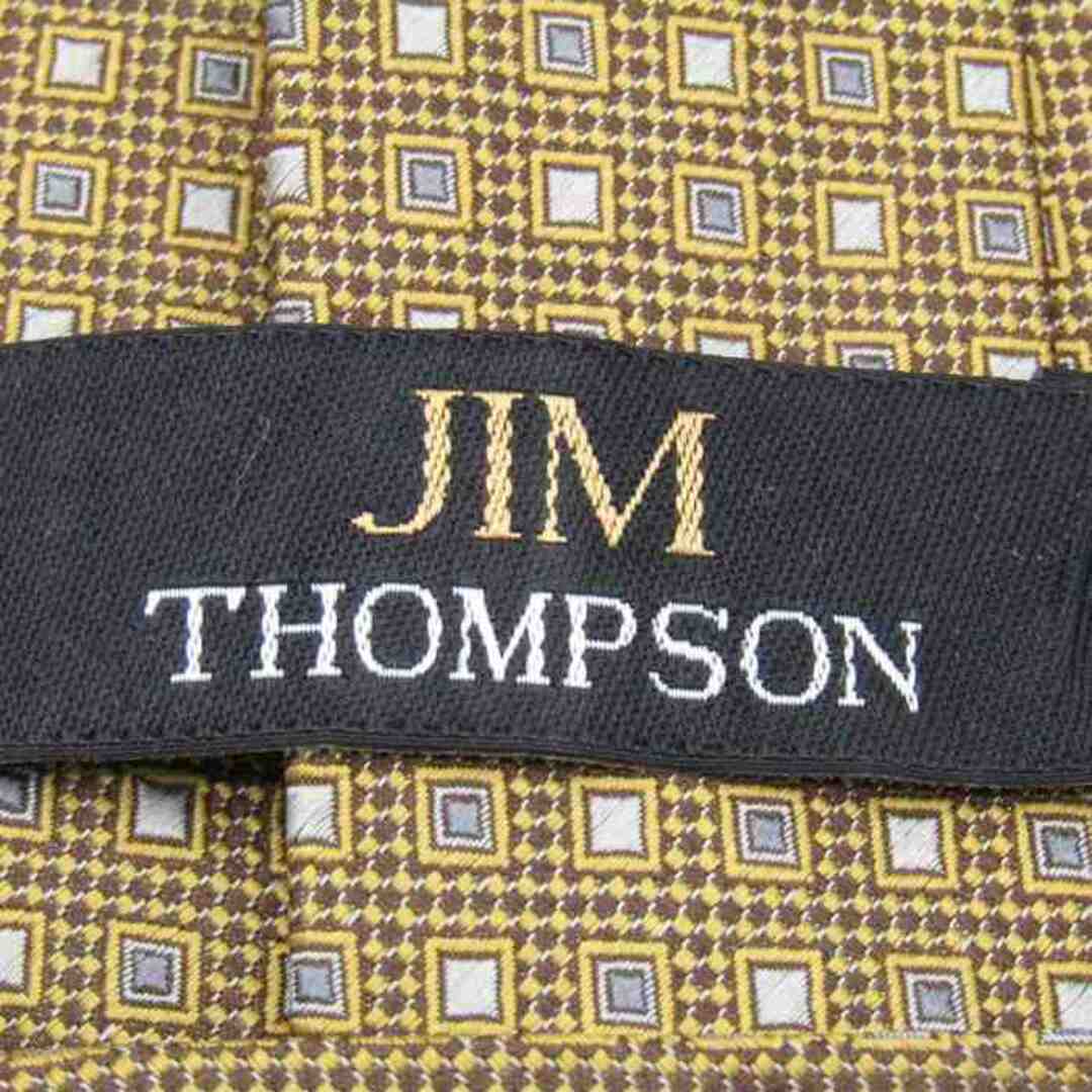 Jim Thompson(ジムトンプソン)のジムトンプソン ブランド ネクタイ 小紋柄 スクエア柄 ドット シルク PO  メンズ ブラウン JIM THOMPSON メンズのファッション小物(ネクタイ)の商品写真