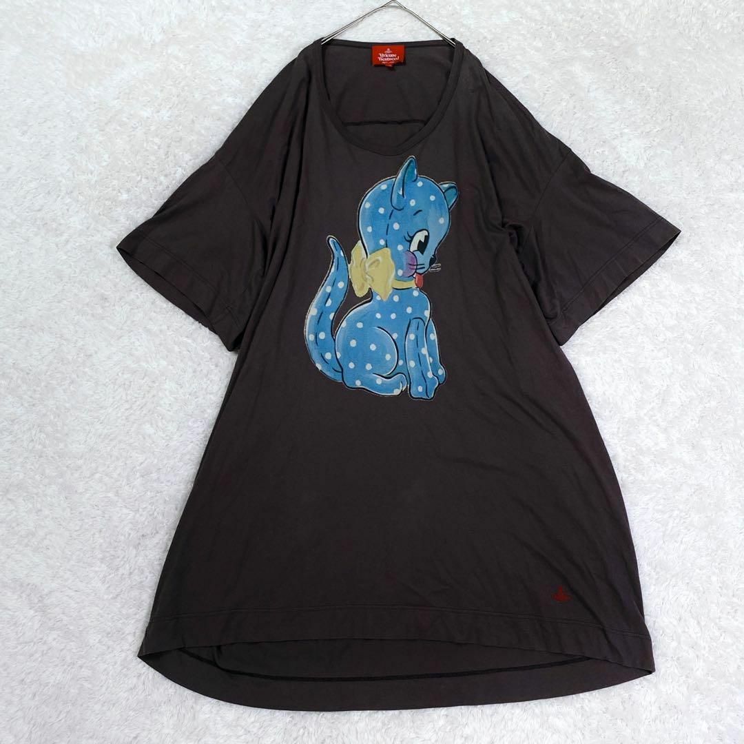 Vivienne Westwood(ヴィヴィアンウエストウッド)の【大きいサイズ】 ヴィヴィアンウエストウッド ワンピース Tシャツ レディースのワンピース(ひざ丈ワンピース)の商品写真