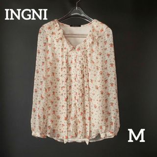 INGNI - INGNI　シフォンフリル　小花柄ブラウス