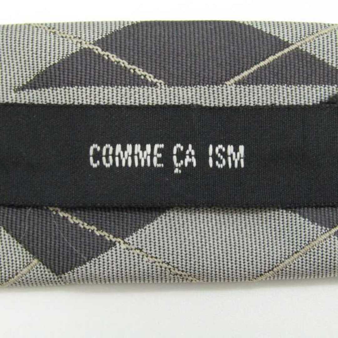 COMME CA ISM(コムサイズム)のコムサイズム ブランド ネクタイ チェック柄 格子柄 ダイヤ柄 PO  メンズ グレー COMME CA ISM メンズのファッション小物(ネクタイ)の商品写真