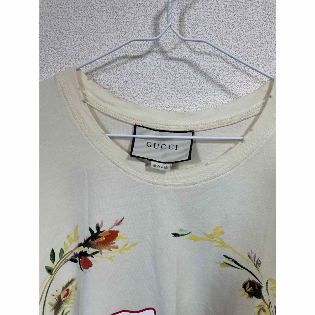 Gucci(グッチ)のグッチ メンズ ラウンドＴシャツ アイボリー M メンズのトップス(Tシャツ/カットソー(半袖/袖なし))の商品写真