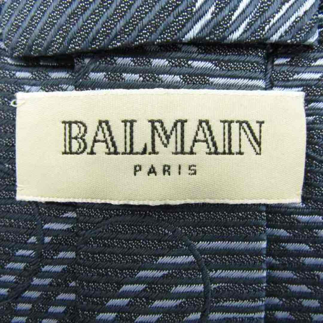 BALMAIN(バルマン)のバルマン ブランド ネクタイ ドット ボーダー柄 シルク PO  メンズ ネイビー BALMAIN メンズのファッション小物(ネクタイ)の商品写真