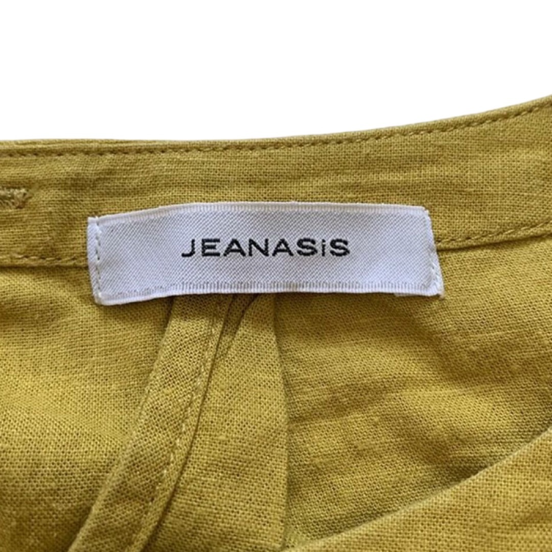 JEANASIS(ジーナシス)のJEANASIS　ジーナシス　トップス　フリル　からし色　マスタード　黄色 レディースのトップス(カットソー(半袖/袖なし))の商品写真