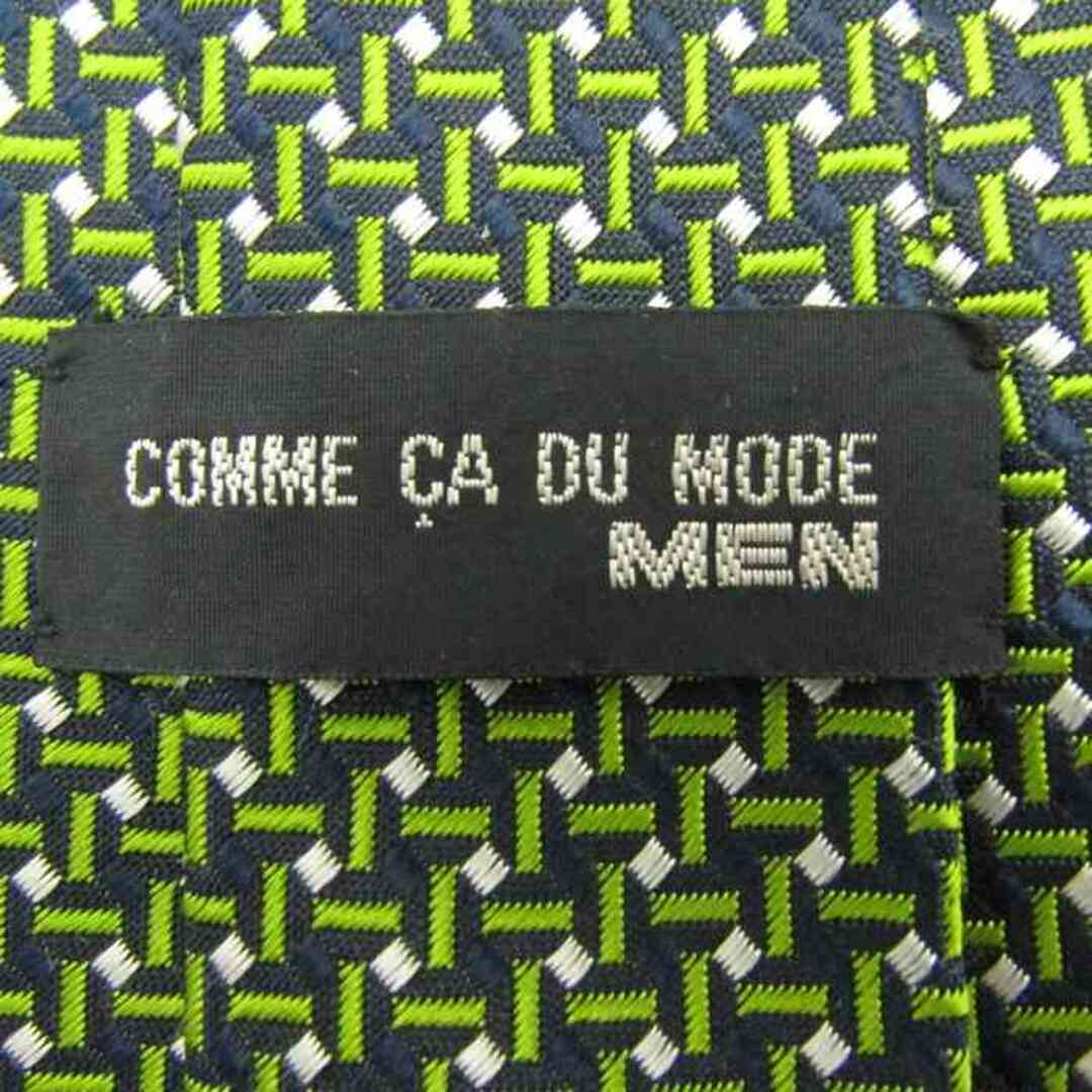 COMME CA DU MODE(コムサデモード)のコムサデモードメン ブランド ネクタイ 格子柄 スクエア柄 シルク 日本製 PO  メンズ ネイビー COMME CA DU MODE メンズのファッション小物(ネクタイ)の商品写真