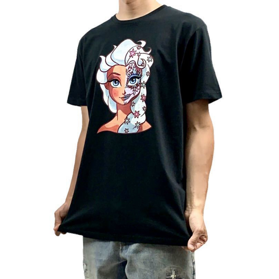 新品 アナと雪の女王 エルサ メキシカン シュガー スカル メイク Tシャツ メンズのトップス(Tシャツ/カットソー(半袖/袖なし))の商品写真