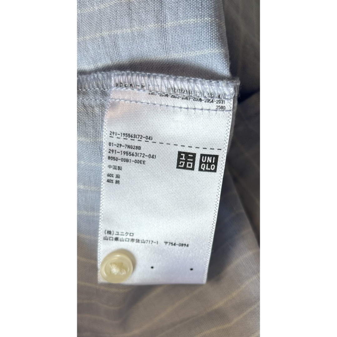 UNIQLO(ユニクロ)のユニクロ　リネンコットンストライプシャツワンピース　Sサイズ レディースのワンピース(ひざ丈ワンピース)の商品写真