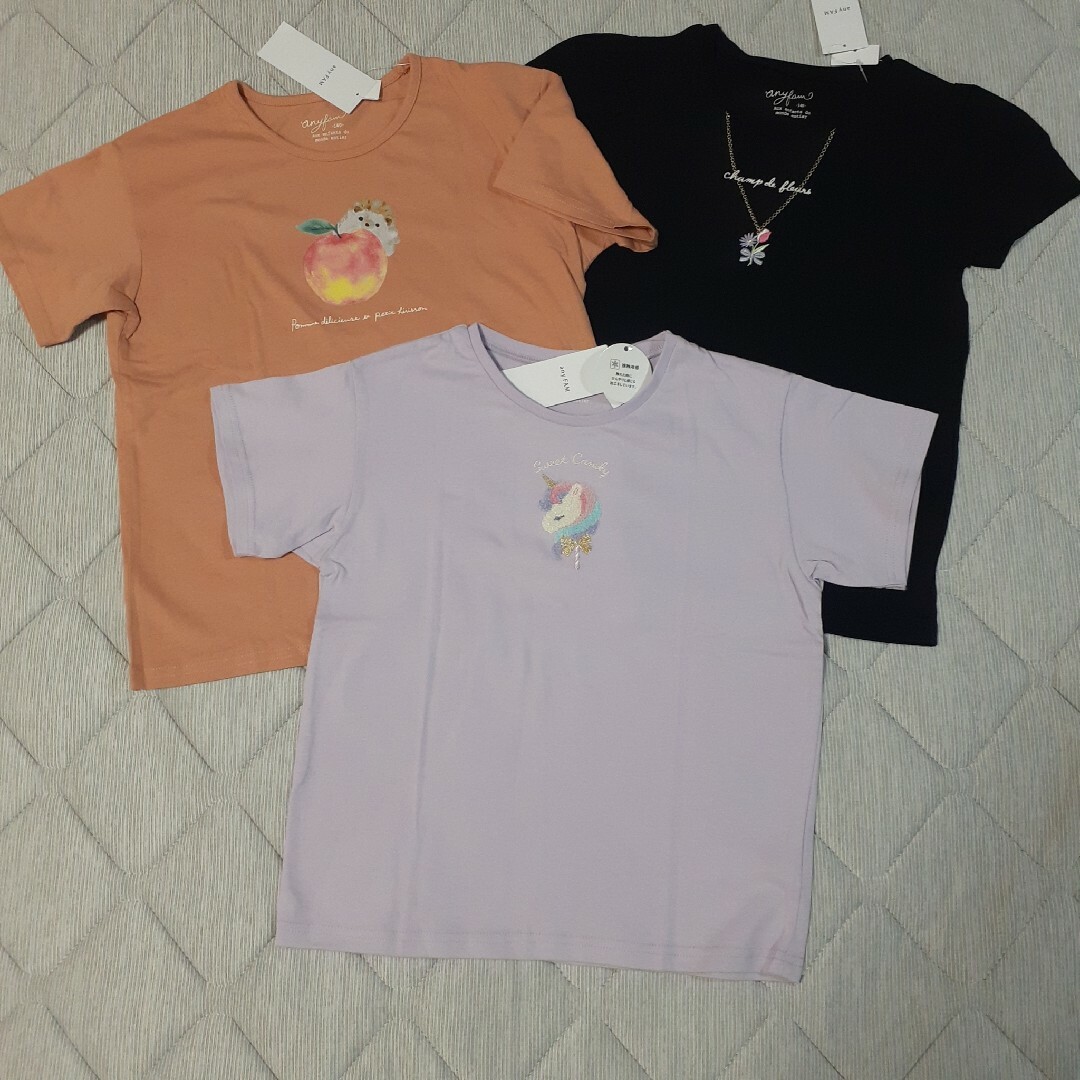 anyFAM(エニィファム)の【新品,】　エニィファム　Tシャツ　セット キッズ/ベビー/マタニティのキッズ服女の子用(90cm~)(Tシャツ/カットソー)の商品写真