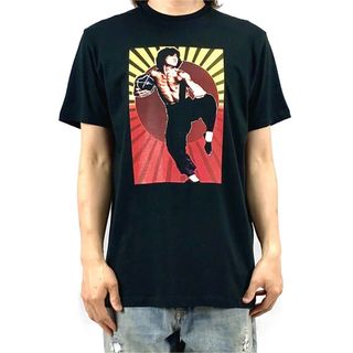 新品 ジャッキーチェン 香港映画 酔拳 ポーズ ビースティーボーイズ Tシャツ(Tシャツ/カットソー(半袖/袖なし))